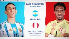 Transmisión Argentina vs. Perú EN VIVO: LINK del partido Online por Copa América
