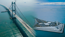 Shenzhen-Zhongshan, el puente de China con 2 islas artificiales, túneles sumergidos y 10 récords mundiales