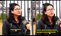 Estudiante de arquitectura espera ganar S/1.200 cuando se gradúe: “Como practicante eres explotado”