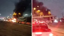 Costa Verde: camión se incendia en el distrito de San Miguel y genera congestión vehicular