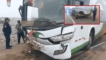 Panamericana Norte: camioneta choca con bus de la empresa Cavassa por cerrarle el paso y deja un herido grave