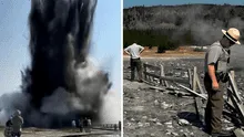 Imágenes de la explosión hidrotermal en Yellowstone que causó pánico a turistas y cierre temporal del área