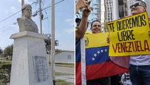 Venezolanos piden retirar busto de Hugo Chávez en Chincha: "esta persona hizo mucho daño a Venezuela"