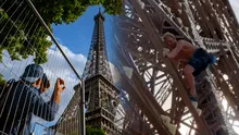 Hombre escala Torre Eiffel y es detenido previo a la ceremonia de clausura de Paris 2024