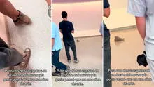 Joven coloca su zapatilla vieja y sucia en un rincón del museo y visitantes la confunden con una pieza de arte