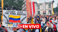 Venezolanos en Perú gritan y exigen libertad: así se vive la gran manifestación en Lima contra Nicolás Maduro