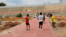 Estadio Miguel Grau de Piura luce en abandono: escolares que participan en competencia se exponen a lesiones