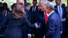 El tenso saludo entre Kamala Harris y Donald Trump en la conmemoración de los atentados del 11 de setiembre