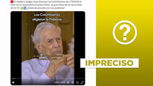 Entrevista en la que Mario Vargas Llosa llama "tontos" a colombianos por votar a favor de Gustavo Petro no es actual