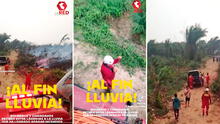 Bomberos lloran de emoción al ver primeras lluvias en la selva peruana