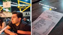 Cliente queda en shock al ver considerable monto que le cobró un restaurante por cargar su celular