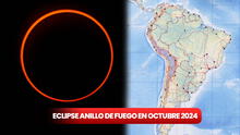 Eclipse Anillo de Fuego de octubre 2024: los ÚNICOS PAÍSES de Latinoamérica que lo verán en su totalidad