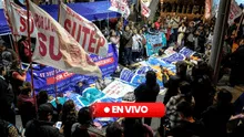 Paro nacional del Sutep: docentes marcharon hacia el Congreso de la República