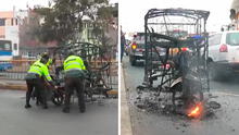 Comerciantes del Mercado de Frutas queman mototaxi que sería usado para robar a clientes en la av. Circunvalación