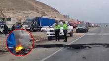 Bloquean Panamericana Norte en Huaura durante paro de transportistas: "Somos trabajadores, queremos seguridad"