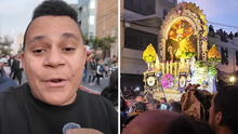 Venezolano participó por primera vez en procesión del Señor de los Milagros y sorprende con su reacción: “Pensé que iba a ser organizado”