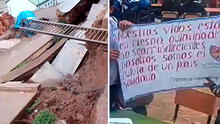 Niños estudian en patio de colegio tras colapso por lluvias en Pataz: "Nuestras vidas están en riesgo"