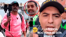 Fernando Llanos se enfrenta a policía que lo empujó por cubrir incendio en el Centro de Lima: “Me has metido una manazo”