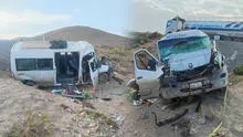 Choque entre 2 minivanes en la carretera Arequipa-Puno deja un fallecido y varios heridos de gravedad