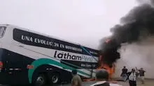 Más de 40 pasajeros sobreviven a bus incendiado en variante Pasamayo: bus chocó contra moto rumbo a Trujillo