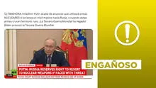 Este anuncio de Vladimir Putin sobre el uso de armas nucleares no es de noviembre de 2024