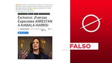 Es falso que la vicepresidenta de EE. UU., Kamala Harris, ha sido arrestada por las Fuerzas Especiales