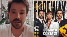 Felipe Colombo da conmovedor agradecimiento a fans peruanos por los shows 'sold out' de Erreway en Lima: "Es una locura"