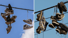 ¿Por qué en algunas calles de Lima cuelgan zapatillas en los cables de luz? Este es el significado