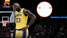 Los Angeles Lakers de LeBron James sufre paliza histórica en la NBA y estrella reacciona: "Es vergonzoso"