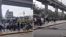 Reportan choque del Corredor Morado y caída de poste en av. Próceres, en San Juan de Lurigancho
