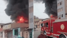 Incendio de grandes magnitudes consume vivienda en Villa María del Triunfo: 12 unidades de bomberos atienden emergencia