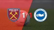 Resumen: Reparto de puntos en el empate a uno entre West Ham United y Brighton and Hove