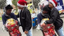 Influencer peruano conmueve al regalar canasta a ciudadano venezolano por Navidad: "Se nota que necesitaba un abrazo"