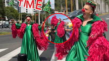 Johanna San Miguel se roba el show navideño en las calles de Lima vestida de su icónico personaje de ‘Queca’