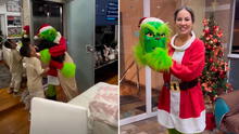 Pamela López sorprende a sus hijos por Navidad vistiéndose de Grinch: así fue el divertido momento que protagonizó