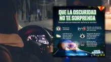 ¿Conducirás de noche este fin de año? Sutrán te aconseja cómo reducir los riesgos que aumentan en la oscuridad