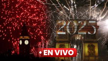 Año nuevo 2025 EN VIVO, cuenta regresiva: Francia, España y Reino Unido celebran con espectáculos de fuegos artificiales