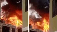 Fuerte incendio consume vivienda de drywall en el sector bocanegra en Callao
