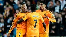 Real Madrid sacó un valioso triunfo ante Valencia: 2-1 con un penal fallado y roja a Vinícius