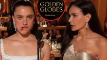 Demi Moore y Margaret Qualley recrean escena de 'La sustancia' en los Globos de Oro 2025: "Es mi semana"