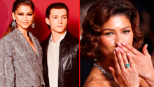 Zendaya desata rumores de compromiso con Tom Holland tras lucirse con un anillo de diamantes en los Globos de Oro 2025