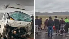 Accidente en Puno deja 2 fallecidos y cerca de 10 heridos tras choque de combi y camioneta en carretera Juliaca-Azángaro