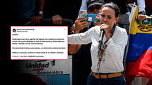 María Corina Machado denuncia que el régimen de Maduro ha “rodeado la casa” de su madre de 84 años: “No tienen límite”