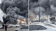 Incendio de grandes proporciones en Air Jump Trampoline Park: comercios fueron consumidos por el fuego en Sinaloa, México