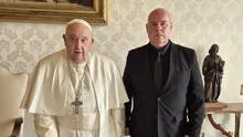 José Enrique Escardó, primer denunciante del Sodalicio de Vida Cristiana, se reúne con el papa Francisco en el Vaticano