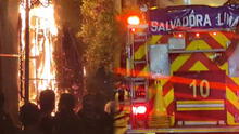 Incendio en edificio Giacoletti, en av. Colmena: seis unidades de bomberos controlaron el siniestro en tiempo récord