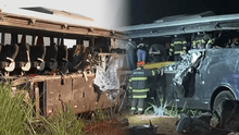 Impactante accidente en Brasil: doce estudiantes universitarios fallecieron tras la colisión de un bus contra un camión Impactante accidente en Brasil: doce estudiantes universitarios fallecieron tras la colisión de un bus contra un camión
