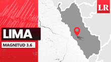Temblor de magnitud 3.6 se sintió en Lima hoy, según IGP