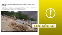 Video de vehículo arrastrado por el desborde de un río en Cañete no ocurrió en 2025