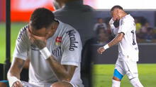 Neymar rompe en llanto en pleno campo tras volver a lesionarse apenas al minuto 34 de su partido 100 con Santos